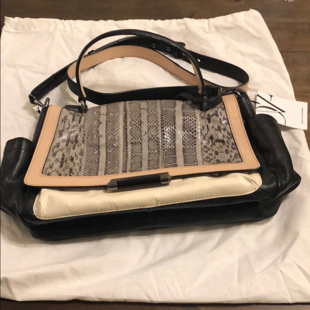 Diane Von Furstenberg Highline Courier Snakeskin